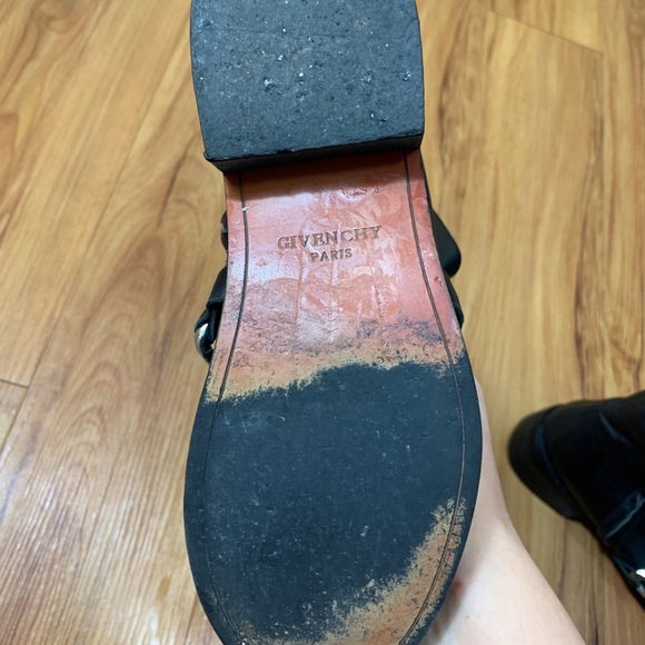 Givenchy Laura Leather Chain Combat Boots - Picture 9 of 16